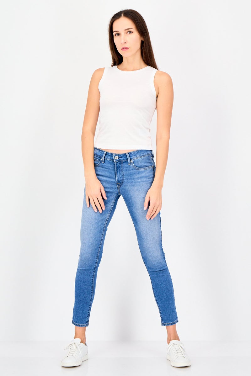 GAP Women Round Neck Sleeveless Plain Tank Top, White - Image 4