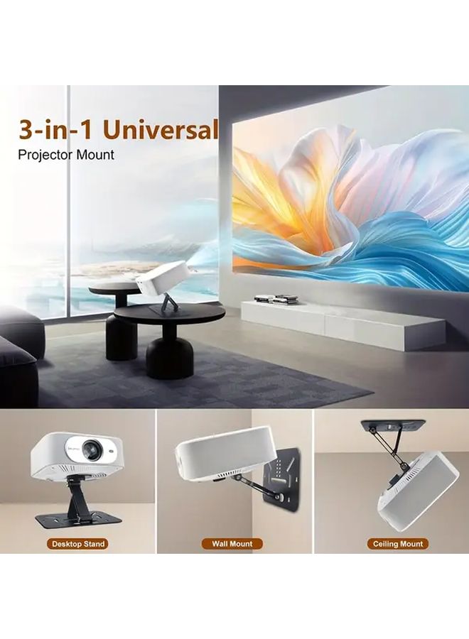 Silvery 3 In 1 Portable Projector Stand With Adjustable Tripod Foldable Compact Design - Image 5