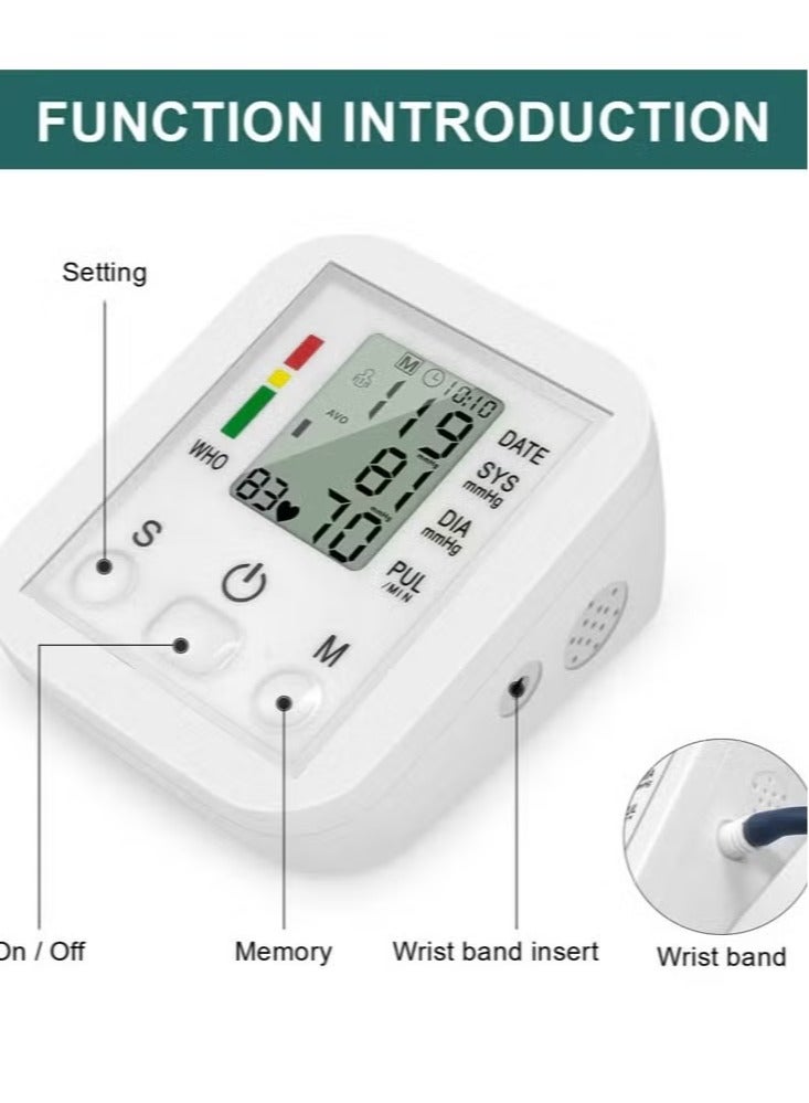 TIGER Blood Pressure Monitor Dual Users x99 Readings – Voice-Enabled Adjustable Wrist Cuff BP Machine for Home Use | Accurate & Reliable Monitoring, Ideal for Family or Shared Use - Image 5