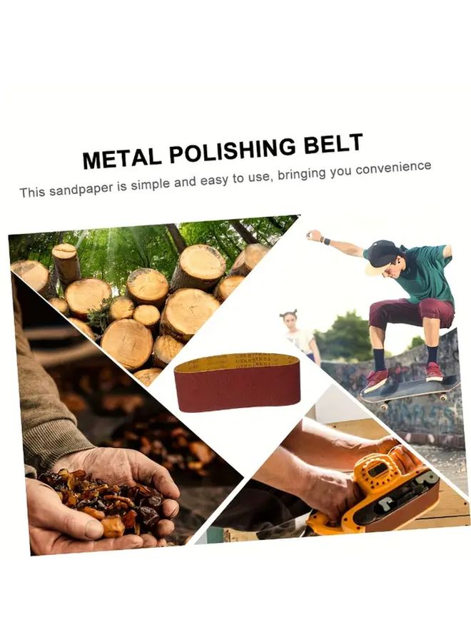 4x24 بوصة حزام سنفرة 600x100 مم ورق صنفرة أكسيد الألومنيوم حبيبات 60 للخشب والمعادن والدهانات - Image 2