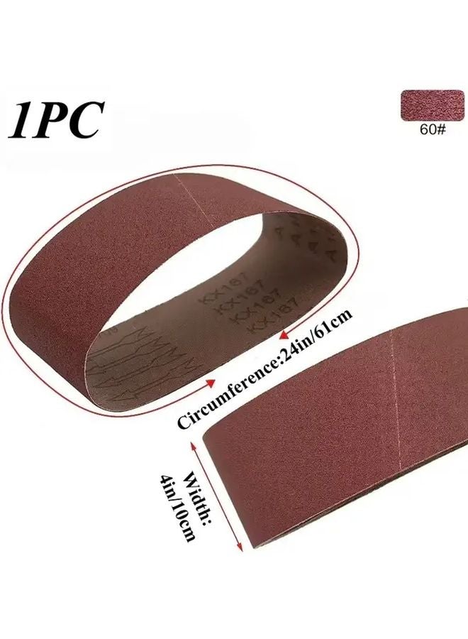 4x24 بوصة حزام سنفرة 600x100 مم ورق صنفرة أكسيد الألومنيوم حبيبات 60 للخشب والمعادن والدهانات - Image 1