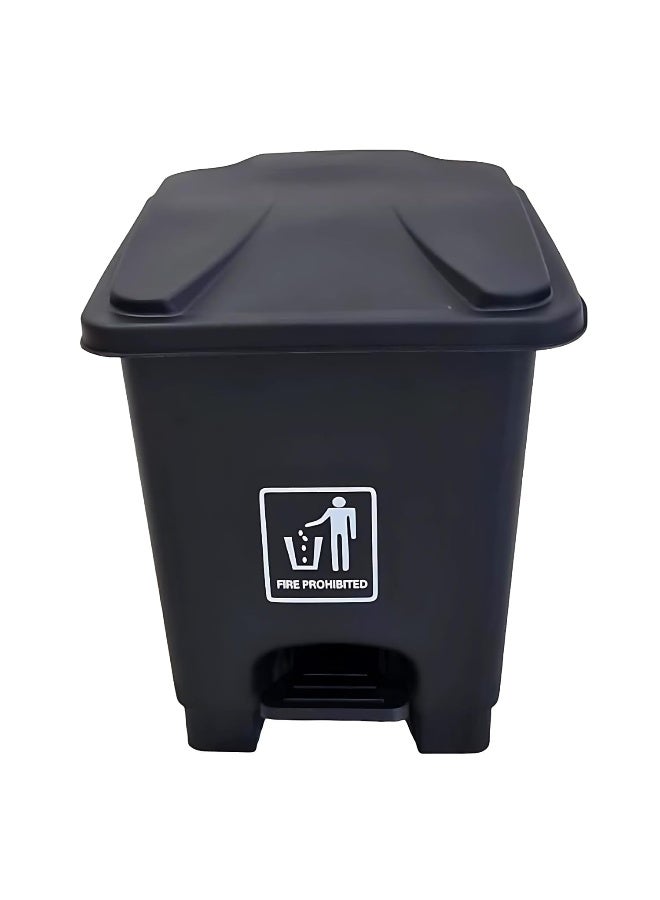 AKC 15L Pedal Trash Can - Durable Plastic Garbage Bin with Foot Pedal | Hands-Free Waste Disposal | Ideal for Bathroom, Kitchen, Office & Commercial Use (Black, 15 Liters)