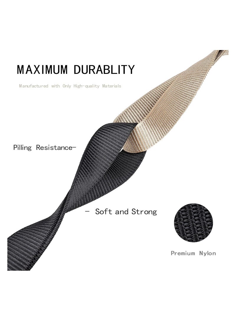 KASTWAVE Men's Nylon Ratchet Belt, 125cm Adjustable Nylon Web Tactical Work Belt with Automatic Slide Buckle, Web Breathable Fabric Belts for Mens Work Outdoor Sport Hiking, 2 Pcs - Image 4