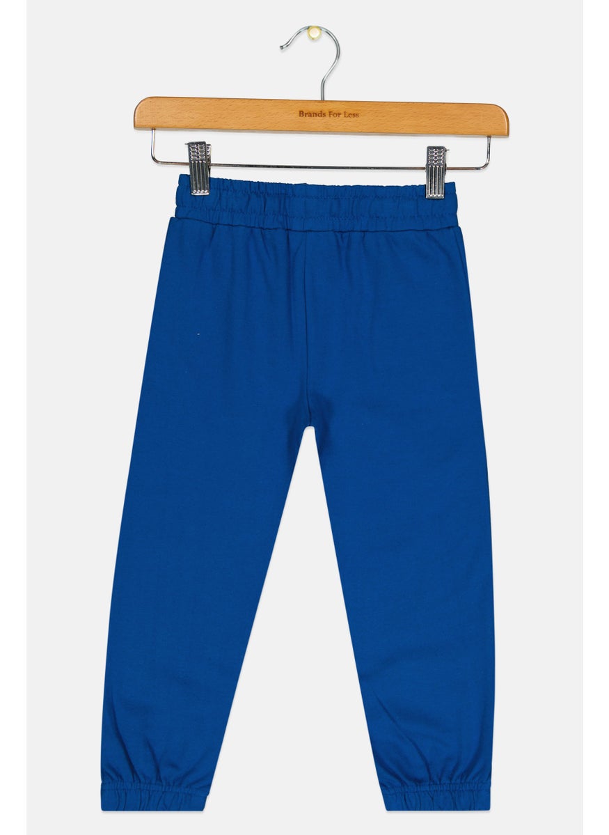 SUPERMAN - DC Superman Toddlers Boy Graphic Print Jogger Pants, Royal Blue - Image 1