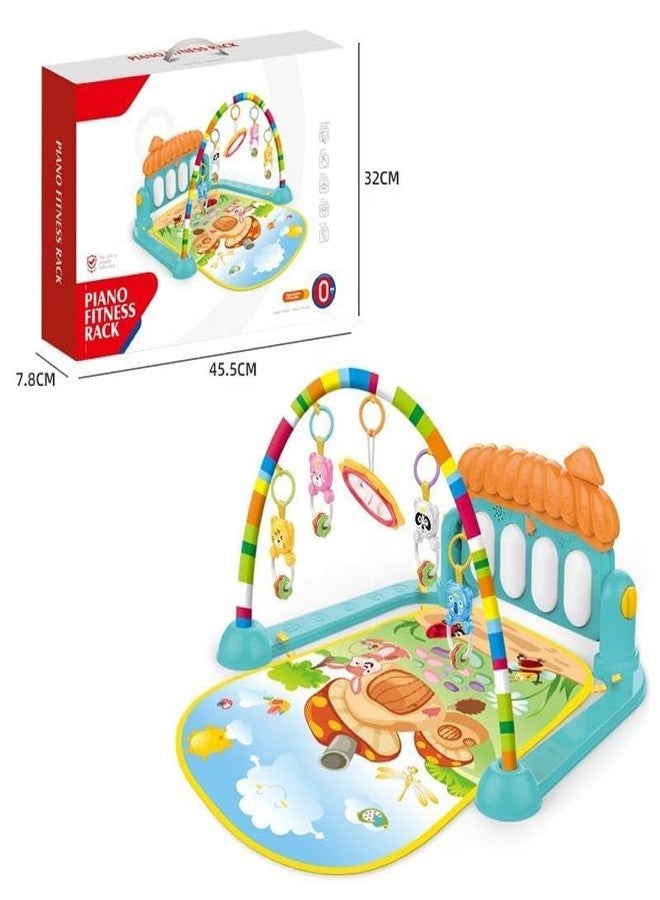 D M Mart Musical Keyboard Baby Play Gym Mat | Kick & Play Piano Activity Gym with Fitness Rack | Multi-Function Baby Activity Mat with Music, Lights & Toys | Infant Tummy Time Exercise Mat (Multicolor)(Pack-1) - Image 2