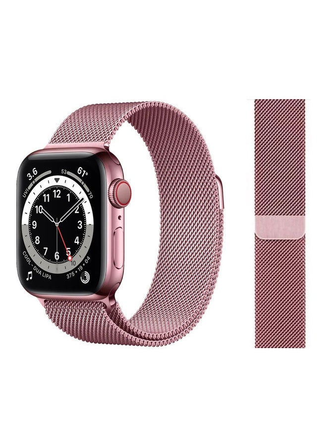 NIBEMINENT - Milanese Replacement Band for Apple Watch Pink - Image 1