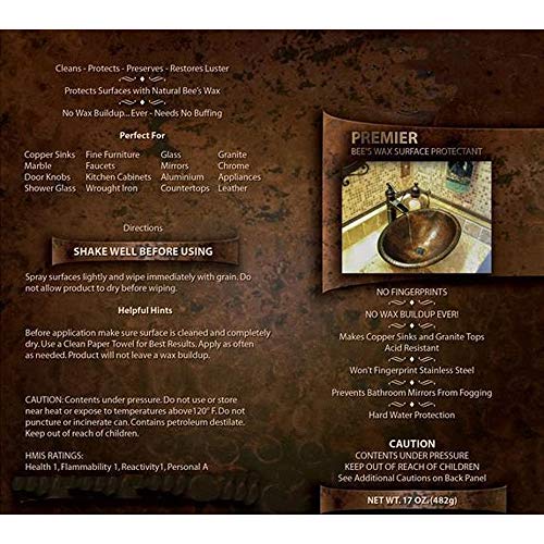 Premier Copper Products W900-WAX Copper Sink Wax Protectant, Clear - Image 4