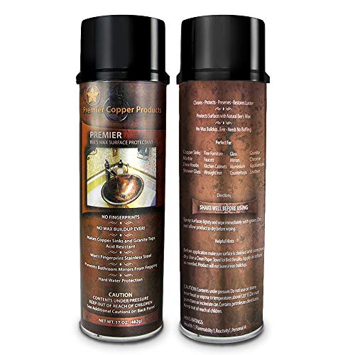 Premier Copper Products W900-WAX Copper Sink Wax Protectant, Clear - Image 3