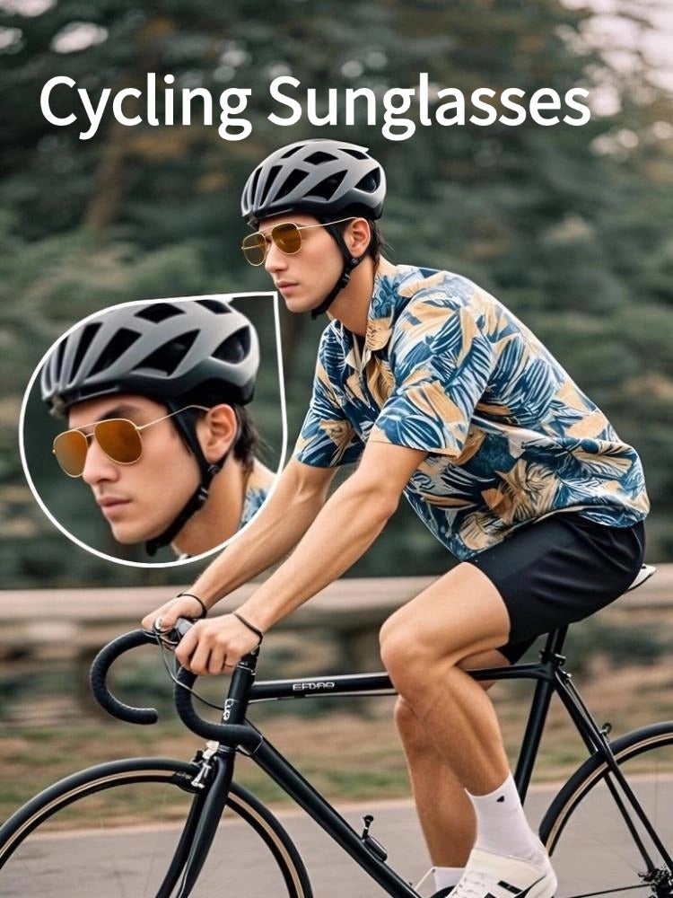 Police RB Men's Cycling Glasses Men's Sunglasses Metal High-end Sunglasses Gold Frame with Brown Lenses - Image 2