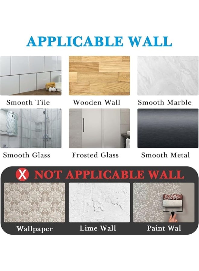 بروماس حامل فرشاة أسنان جداري – تصميم نحيف، لاصق ذاتي بدون حفر، منظم حمام لـ 6 فرش أسنان - Image 5