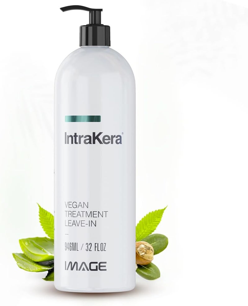 Image IntraKera Vegan Leave-In Conditioner for All Hair Types - 32 Fl Oz - Deep Moisturizer and Detangler for Dry or Damaged Hair - Image 1