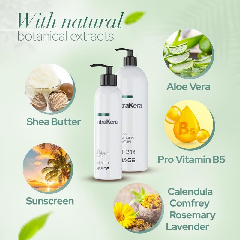 Image IntraKera Vegan Leave-In Conditioner for All Hair Types - 32 Fl Oz - Deep Moisturizer and Detangler for Dry or Damaged Hair - Image 5