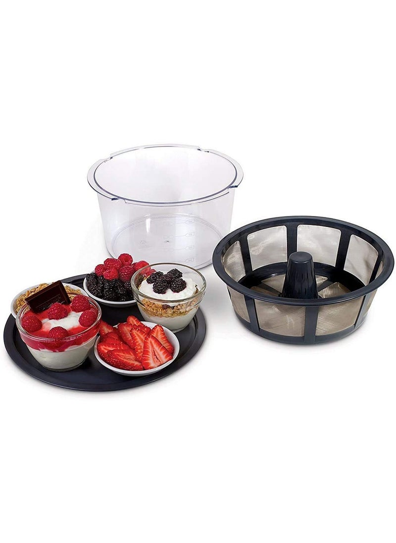 Euro Cuisine - Euro Cuisine GY60 Greek Yoghurt Maker with Ultra Fine Mesh Stainless Steel Strainer Basket - Image 1