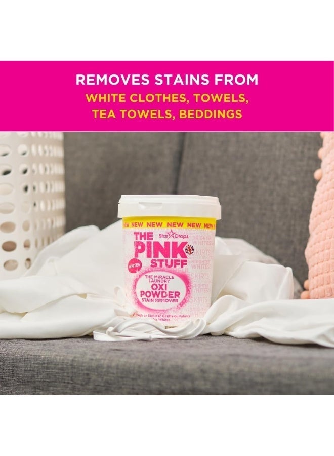 THE PINK STUFF Stardrops The Pink Stuff Miracle Laundry Oxi Powder Stain Remover for Whites 1 kg – Powerful Laundry Whitener & Stain Eliminator - Image 3