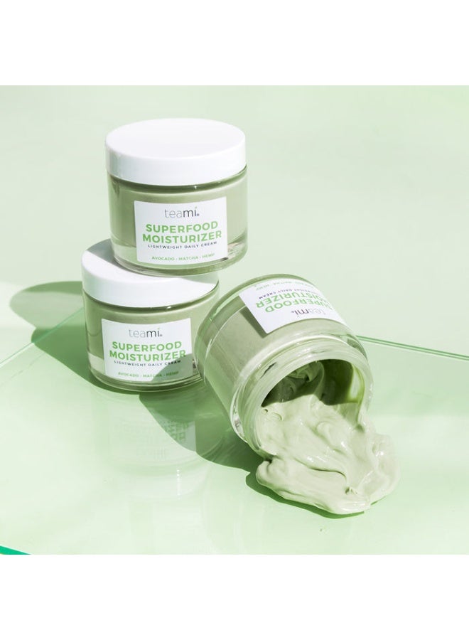 Teami Superfood Moisturizer Lightweight Daily Cream (Avocado, Matcha, Squalane) 60ml - Image 3