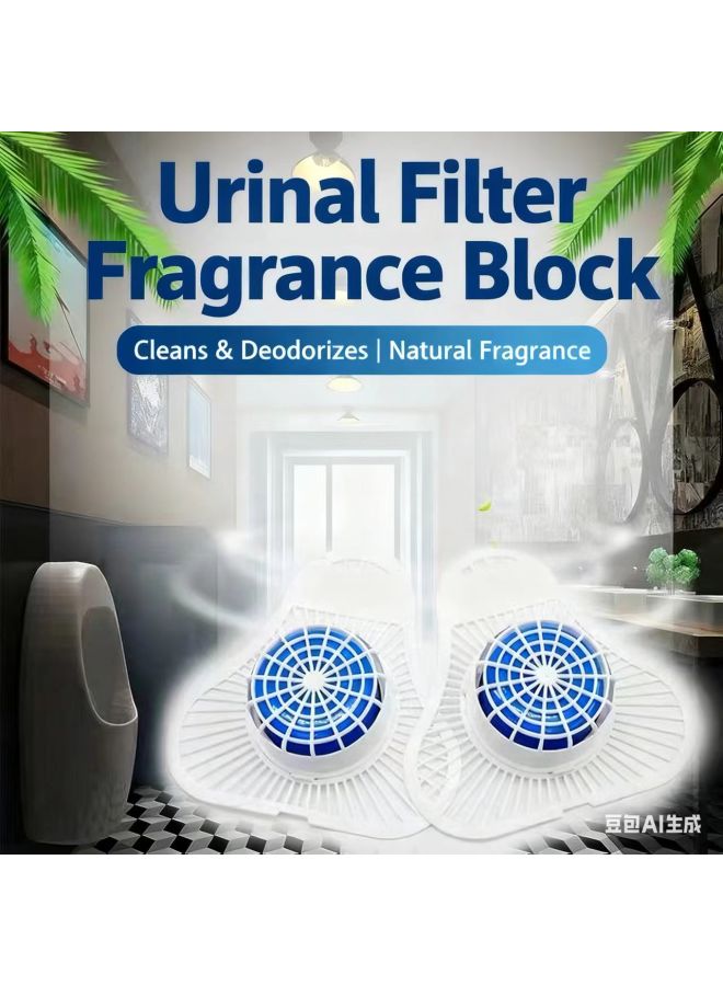 Public Bathroom Men's Toilet Urinal Urinal Bucket Deodorizing Cleaning Filter Solid Aromatic Toilet Round Triangle Block 10pcs - Image 2