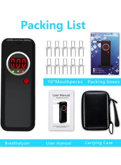 SYOSI Breathalyzer, High-Accuracy Professional Tester with 10 Mouthpieces, LCD Digital Display Tester for Personal and Professional Use  - Image 5