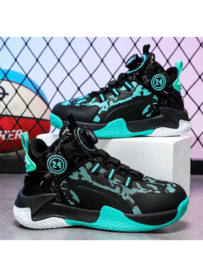 NIBEMINENT Kids Basketball Shoes  Sneakers Non-slip Child Trainer Basketball  Shoes Outdoor Children Sport Shoes