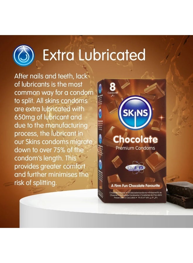SKINS CONDOMS CHOCOLATE 8PIC - Image 3