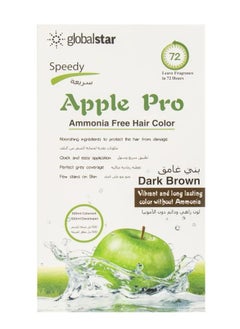globalstar Apple Pro Hair Dye Cream Dark Brown Ammonia Free 2x100ml  - Image 2