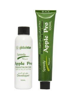 globalstar Apple Pro Hair Dye Cream Dark Brown Ammonia Free 2x100ml  - Image 3
