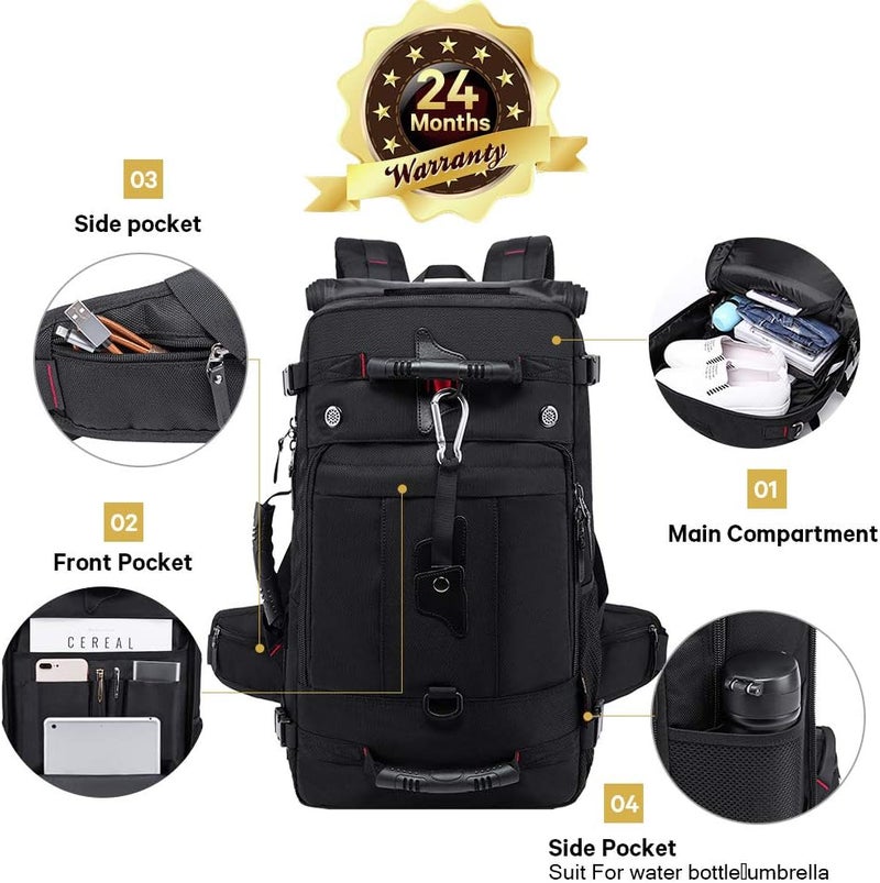 KAKA Travel Backpack, Carry On Backpack Durable Convertible Duffle Bag Fit for 15.6 Inch Laptop for Men and Women(Medium 35L) - Image 2