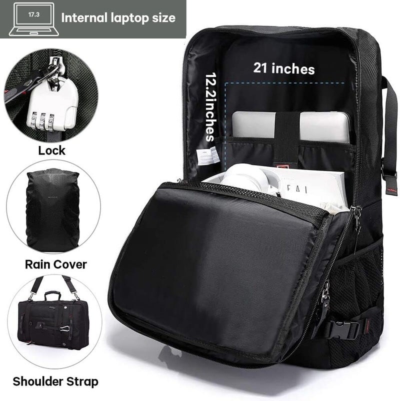 KAKA Travel Backpack, Carry On Backpack Durable Convertible Duffle Bag Fit for 15.6 Inch Laptop for Men and Women(Medium 35L) - Image 5