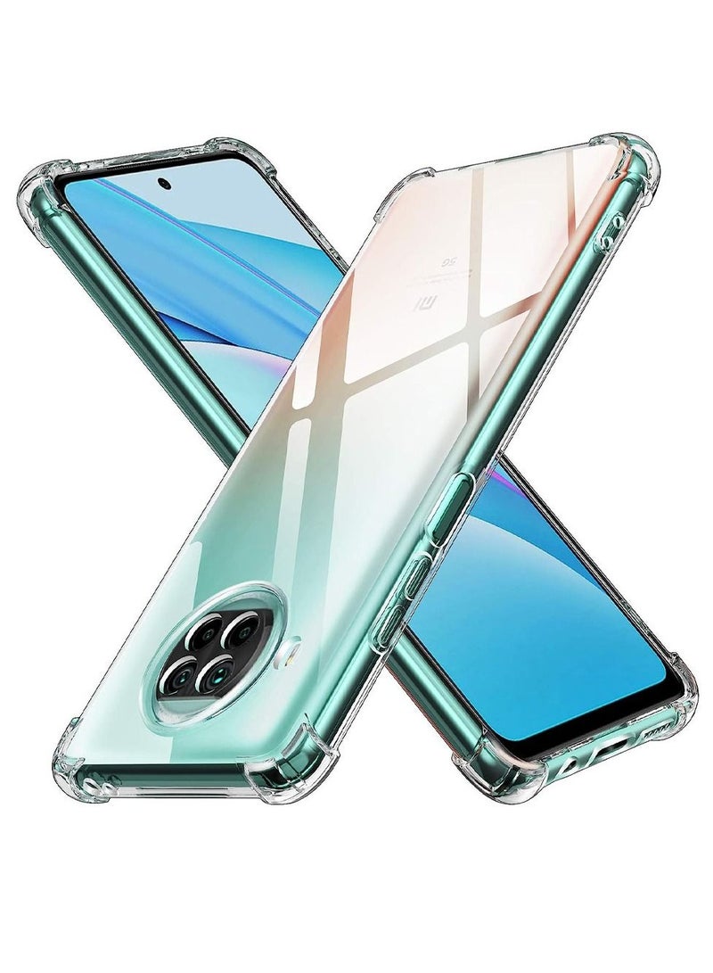 CATANES Xiaomi Redmi Note 9 Pro 5G Case Cover Clear Protective TPU Four Corners Cover Transparent Soft Case - Image 1