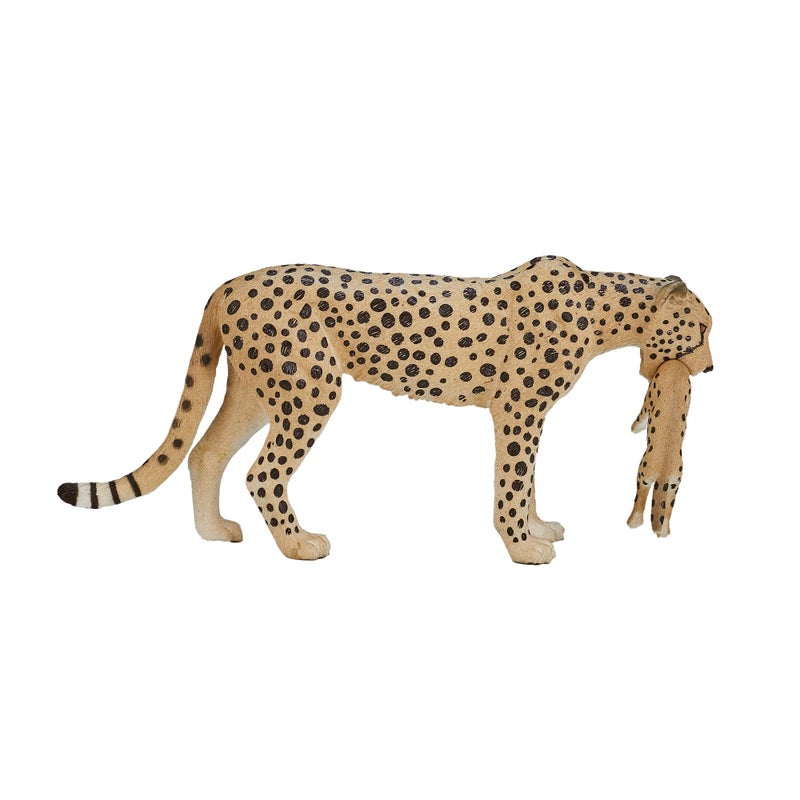 MOJO Cheetah (Female) with Cub Realistic International Wildlife Toy-Replica Hand Painted Figurine, Mixed (387167) - Image 4