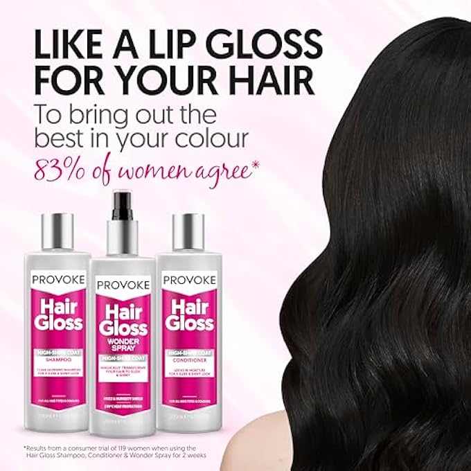 Provoke HAIR GLOSS HIGH-SHINE COAT CONDITIONER 200ML, MIRROR SHINE TRANSPARENT GLOW SHINE. GET EXTRA CARE AND SOFTNESS WITH AN ADDED COLOUR BOOST - Image 3