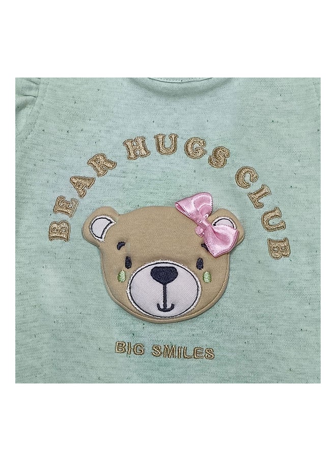 BabyShoora Baby Girls Playsuit with Shoulder Frills  - Image 4