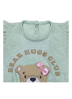 BabyShoora Baby Girls Playsuit with Shoulder Frills  - Image 3