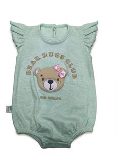 BabyShoora Baby Girls Playsuit with Shoulder Frills  - Image 1
