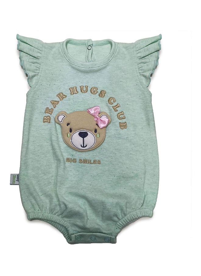 BabyShoora Baby Girls Playsuit with Shoulder Frills  - Image 1