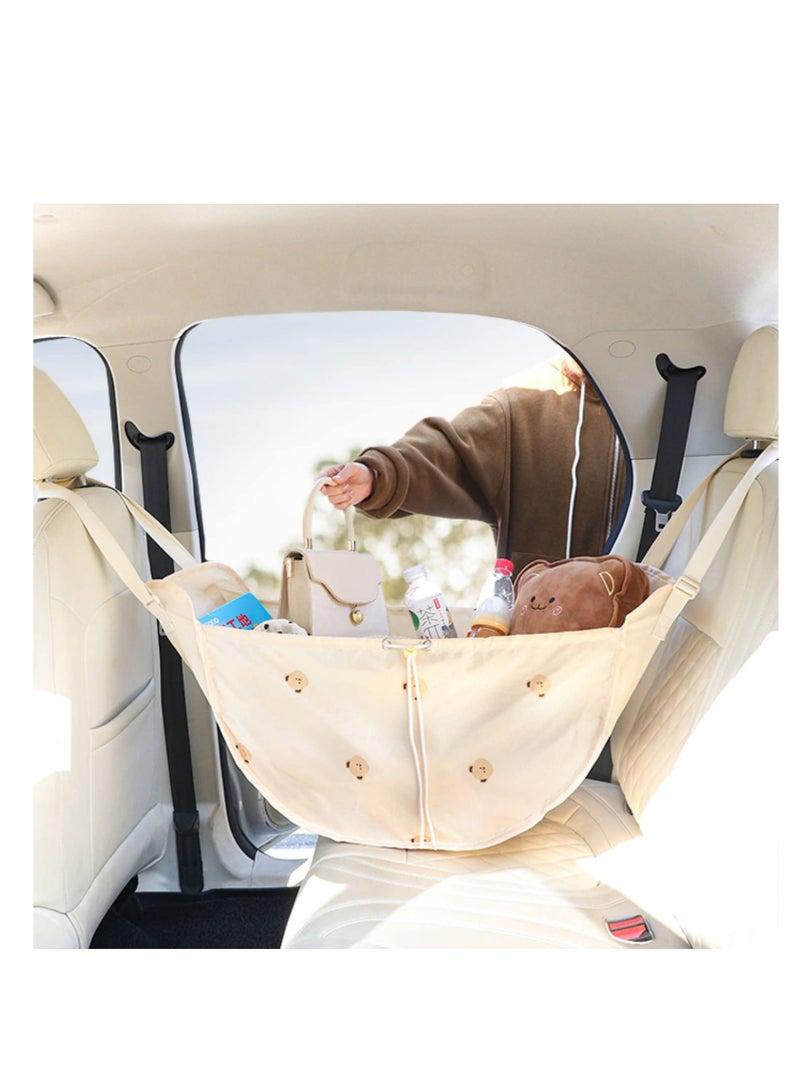 KASTWAVE Cute Collapsible Oxford Car Back Seat Hanging Organizer, Backseat Car Organizer, Multifunction Waterproof Portable Backpack for Traveling & Picnic, Back Seat Organizer for Kids, Travel Accessories - Image 1