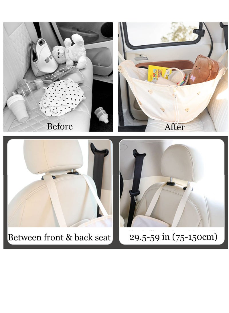 KASTWAVE Cute Collapsible Oxford Car Back Seat Hanging Organizer, Backseat Car Organizer, Multifunction Waterproof Portable Backpack for Traveling & Picnic, Back Seat Organizer for Kids, Travel Accessories - Image 5