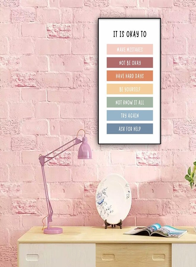 uoyien Growth Mindset Mental Health Posters Classroom Office Therapy Wall Decor Positive Affirmations Quotes Canvas Wall Art Kids Educational Prints For Calming Corner Decorations Unframed 12x16in - Image 3