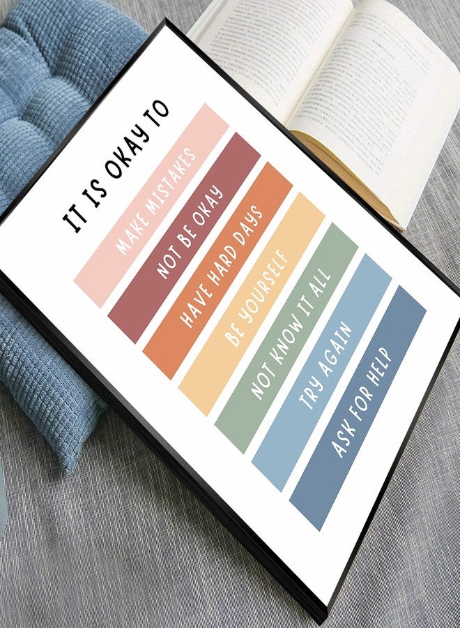 uoyien Growth Mindset Mental Health Posters Classroom Office Therapy Wall Decor Positive Affirmations Quotes Canvas Wall Art Kids Educational Prints For Calming Corner Decorations Unframed 12x16in - Image 5