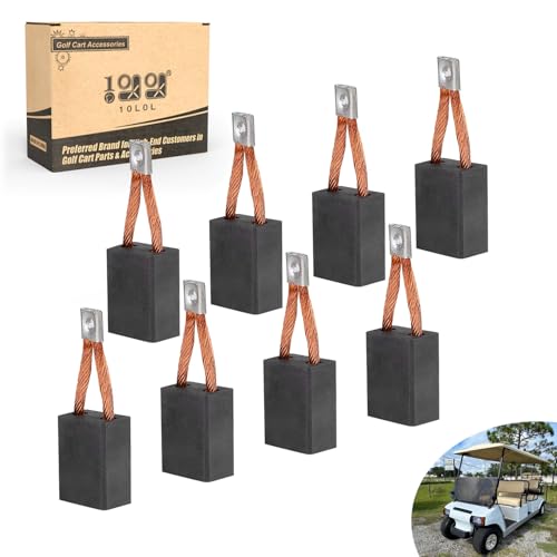 10L0L Golf Cart Starter Brush Kit Motor Brushes Set 3.7HP Fits Club Car DS L6 L8 8-Passenger, Replaces OEM# 102938601 - Image 1