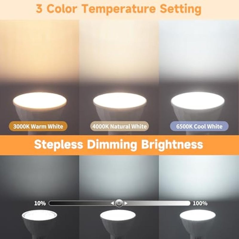 V.nice MR16 GU10 LED Spotlight Bulbs 10 Pack Non-Dimmable Recessed Light Bulbs for Kitchen, Range Hood, Living Room, Bedroom – 30,000H Lifetime - Image 4