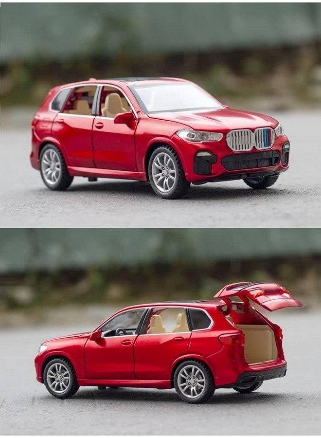 PLUSPOINT Diecast X5 SUV Toy Car Scale Model,Pull Back Vehicles Alloy Simulation Supercar with Lights and Sound Also for Car Dashboard,Kids,Adult - Image 5