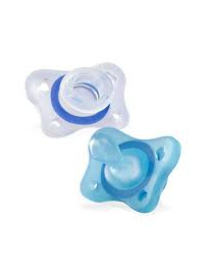 شيكو لهاية تشيكو فيزيو سوفت فورما ميني سيليكون 2-6 أشهر، لون أزرق، 2 وحدة. - Image 2