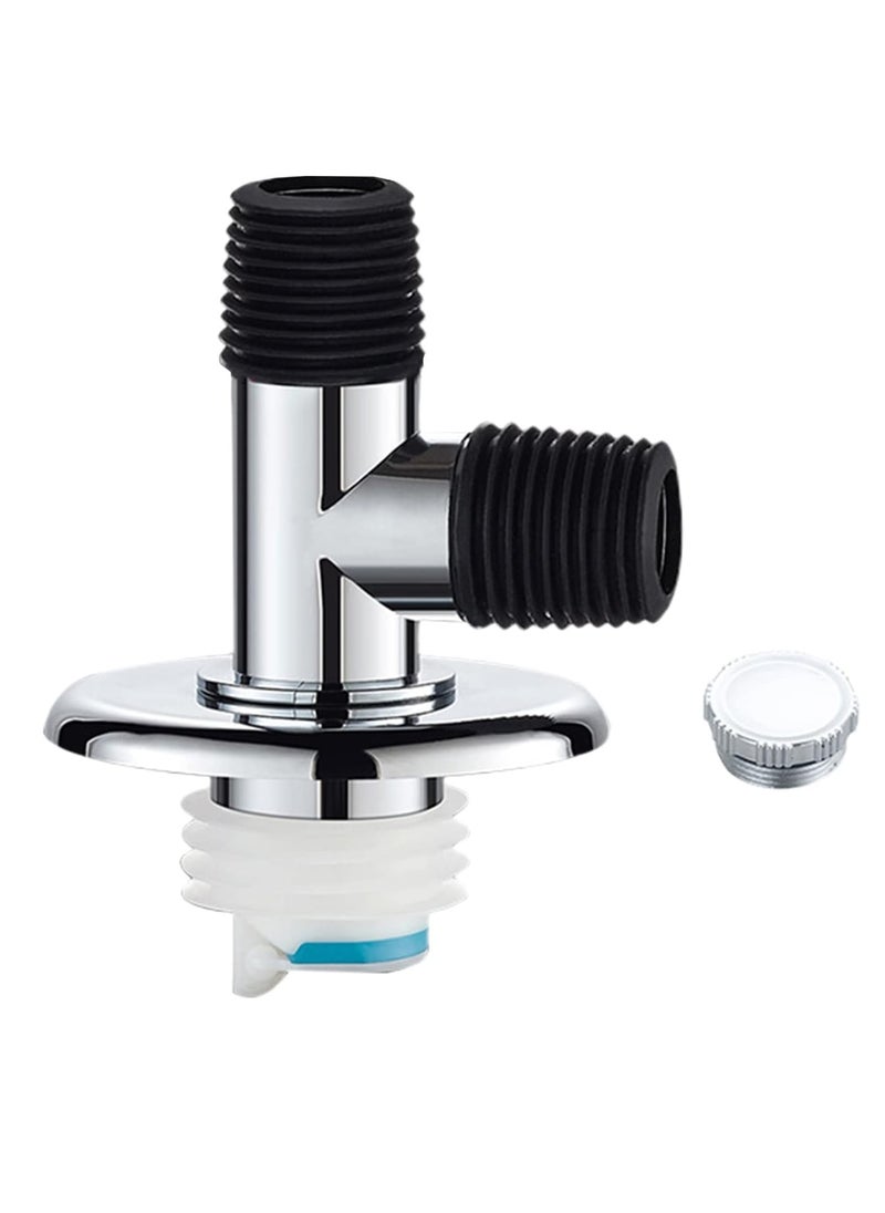 RATSAW - Drain Pipe Floor Drain Connector  Durable and Non Slip Three Way Downpipe Interface Washing Machine Drain Pipe Floor Drain Connector - Image 1