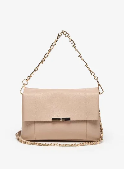 فلورا بيلا من شو إكسبرس Women Textured Satchel Bag with Detachable Chain Straps and Flap Closure
