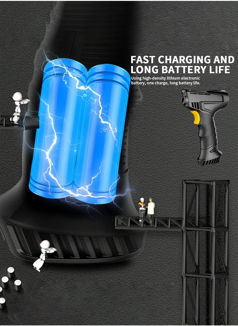 جيرينك مضخة نفخ إطارات السيارة، ضاغط هواء، مع ضوء LED و3 محولات فوهة، مضخة رقمية للإطارات، بطارية قابلة لإعادة الشحن بجهد 12 فولت USB لدراجة السيارة والدراجات النارية  - Image 4