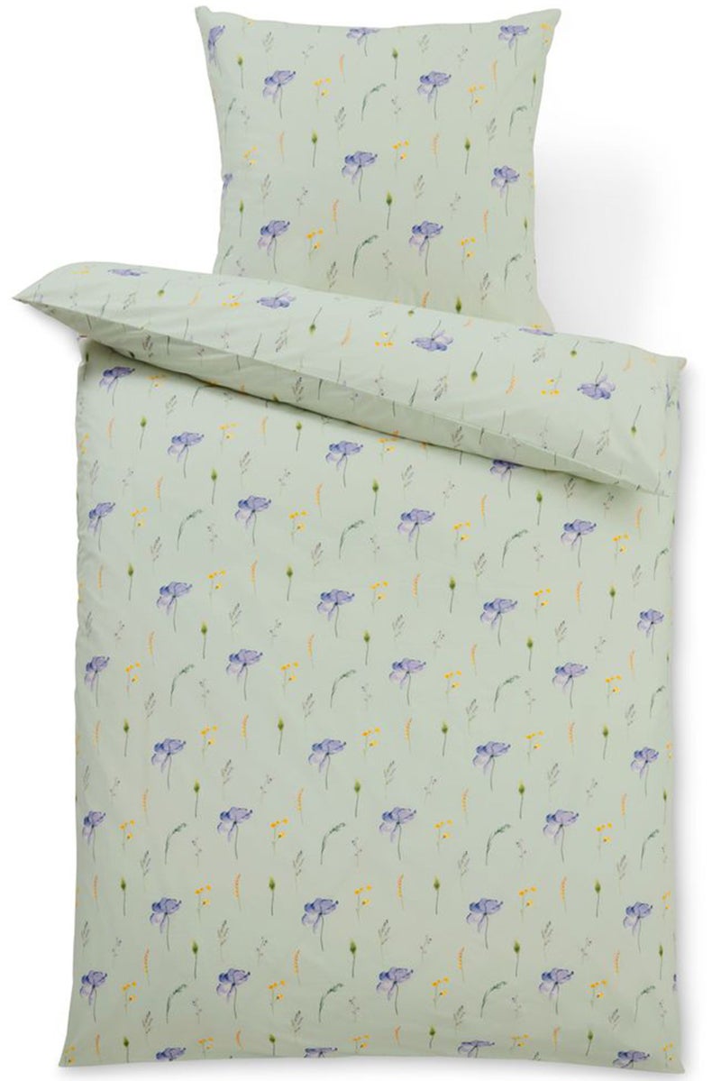 Tchibo Premium Cotton Duvet Set 135 x 200 cm, Mint Combo  - Image 2
