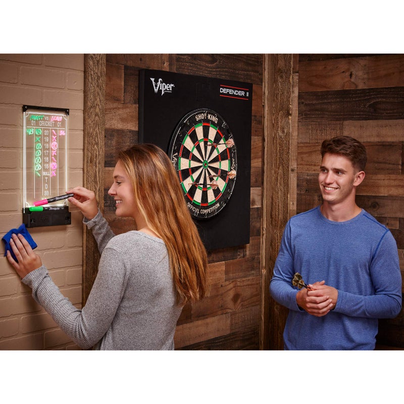 Viper Illumiscore See-Through Illuminated Back-Lit Dry Erase Dart Scoreboard, Standard (15.50" L x 7.50" W), Black/Clear - Image 2