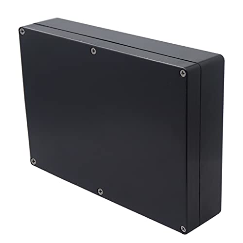 Otdorpatio Project Box IP65 Waterproof Junction Box ABS Plastic Black Electrical Boxes DIY Electronic Project Case Power Enclosure 10.35x7.17x2.36 inch (263x182x60 mm) - Image 1