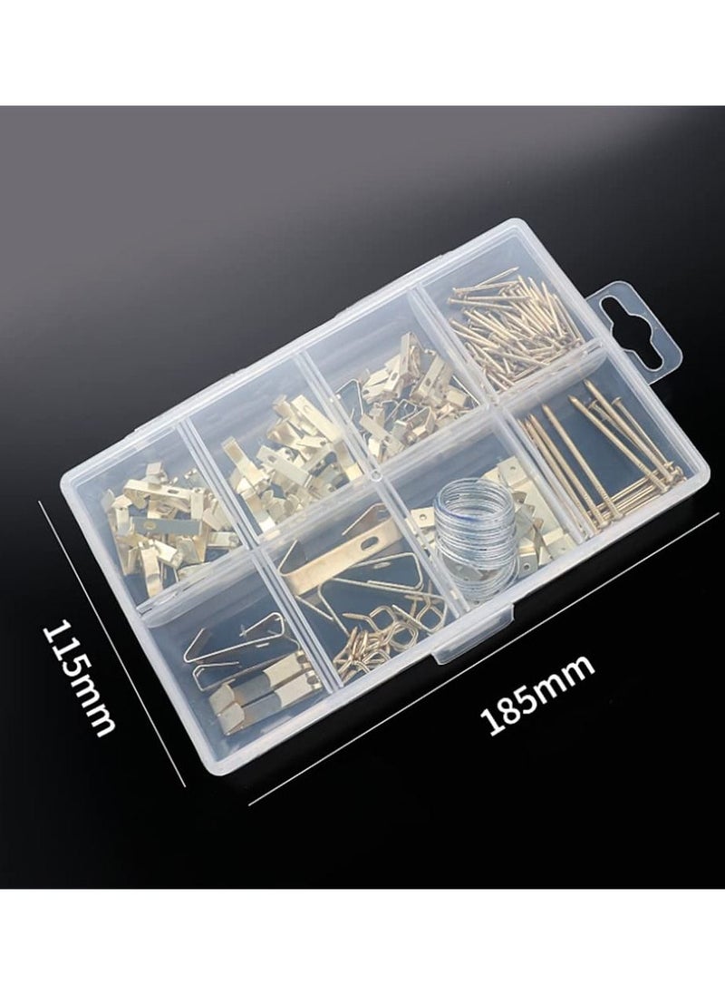 Y&D Assorted Picture Hanger Kit 200 Pieces Includes Screws Nails D Ring Hooks Wire Serrated Heavy Duty  - Image 5