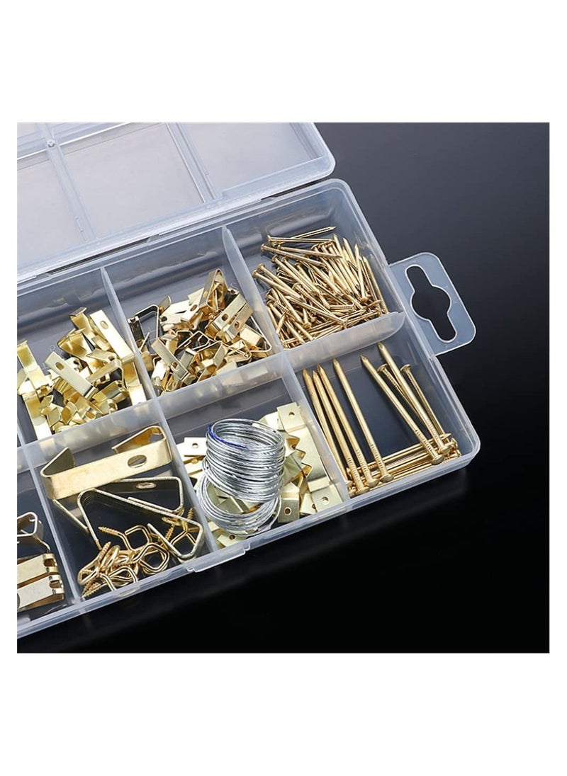 Y&D Assorted Picture Hanger Kit 200 Pieces Includes Screws Nails D Ring Hooks Wire Serrated Heavy Duty  - Image 4